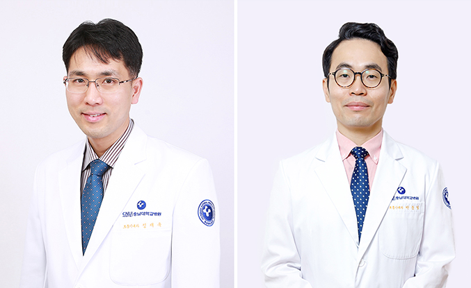 호흡기내과 정재욱, 박동일 교수. (사진=충남대병원 제공)