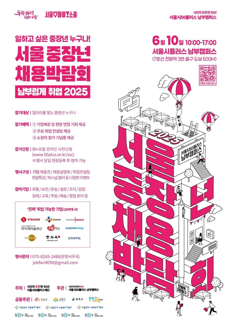 '2025 서울시 서남권역 중장년 채용박람회' 포스터. (사진=서울시 제공)
